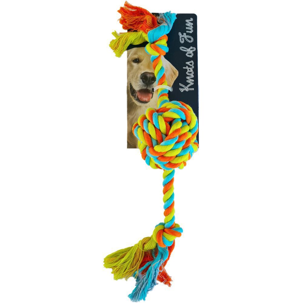 Knots of Fun Rope Tug with Rope Ball 40cm Dog Rope Toy image