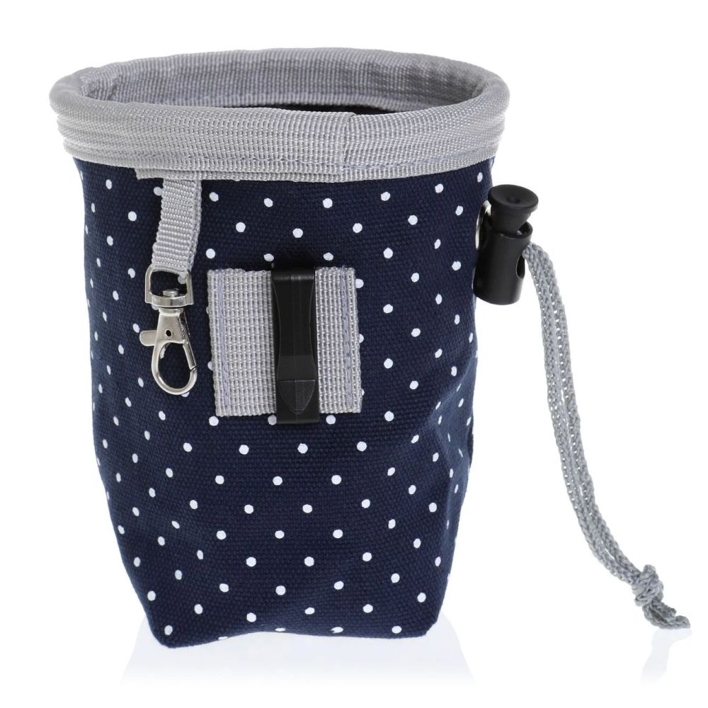 DOOG Small Treat Pouch Stella Navy and White Spots image