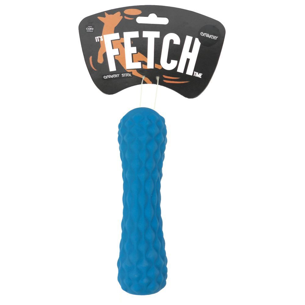 Fetch Crunchy Latex Stick Small Blue Dog Toy image