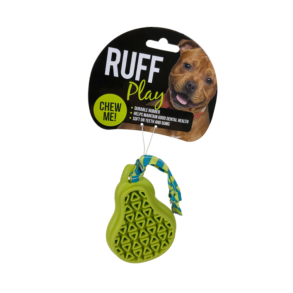 Ruff Play Rubber Dental Pear Dog Toy image