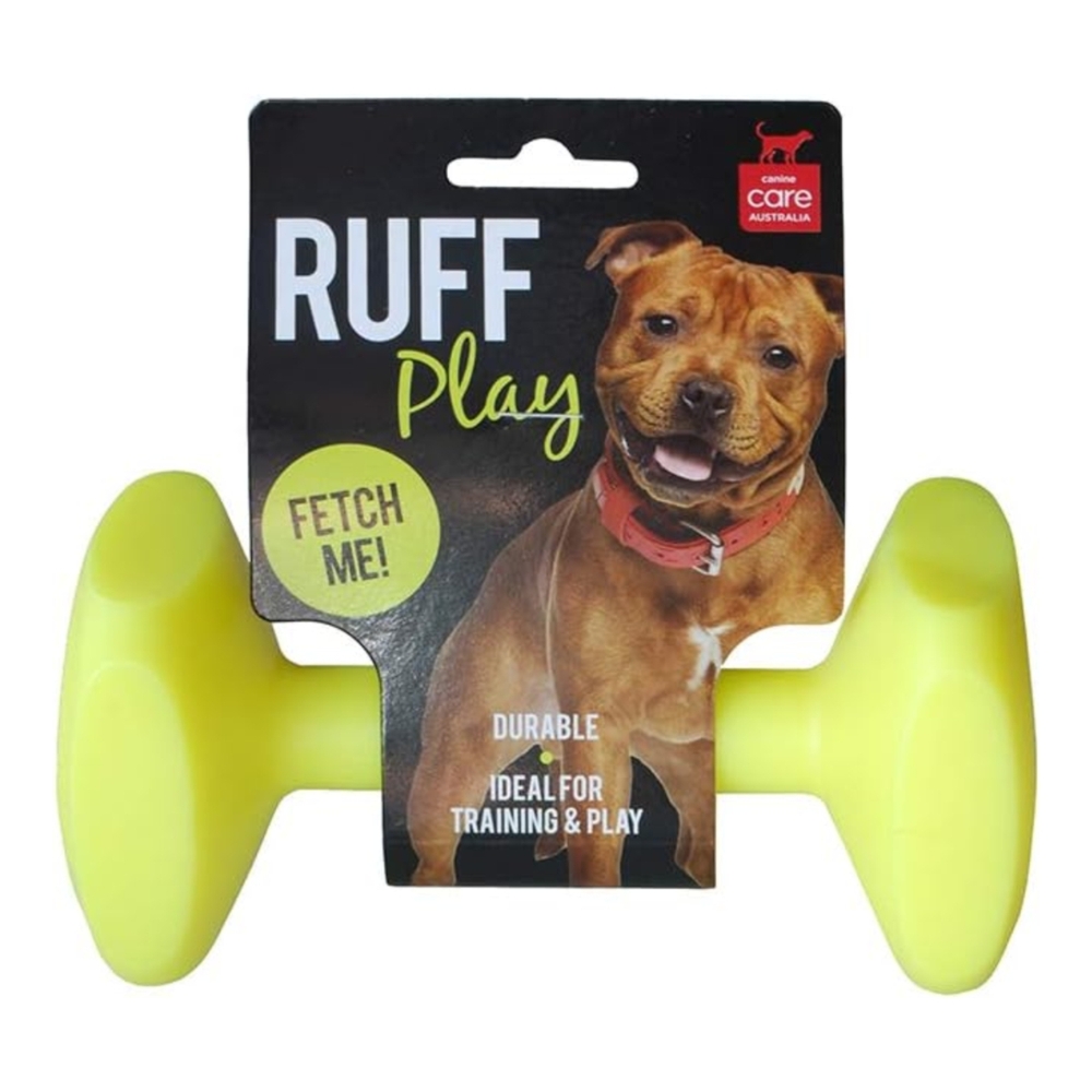 Ruff Play Training Dumbbell Dog Toy Yellow S, M, L image