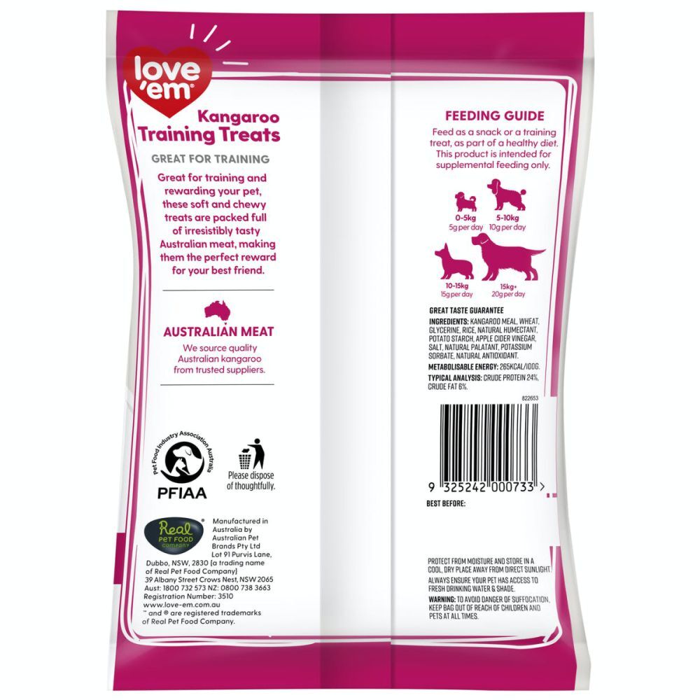 Love'em Kangaroo Training Dog Treats 200g image