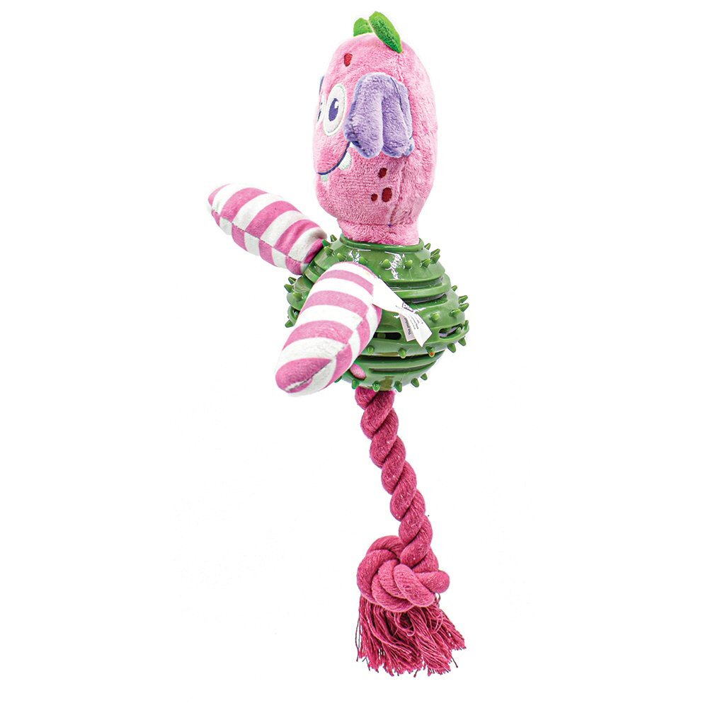 PuppyPlay Silly Face Treat Belly Armor Puppy Dog Toy Pink 25cm image