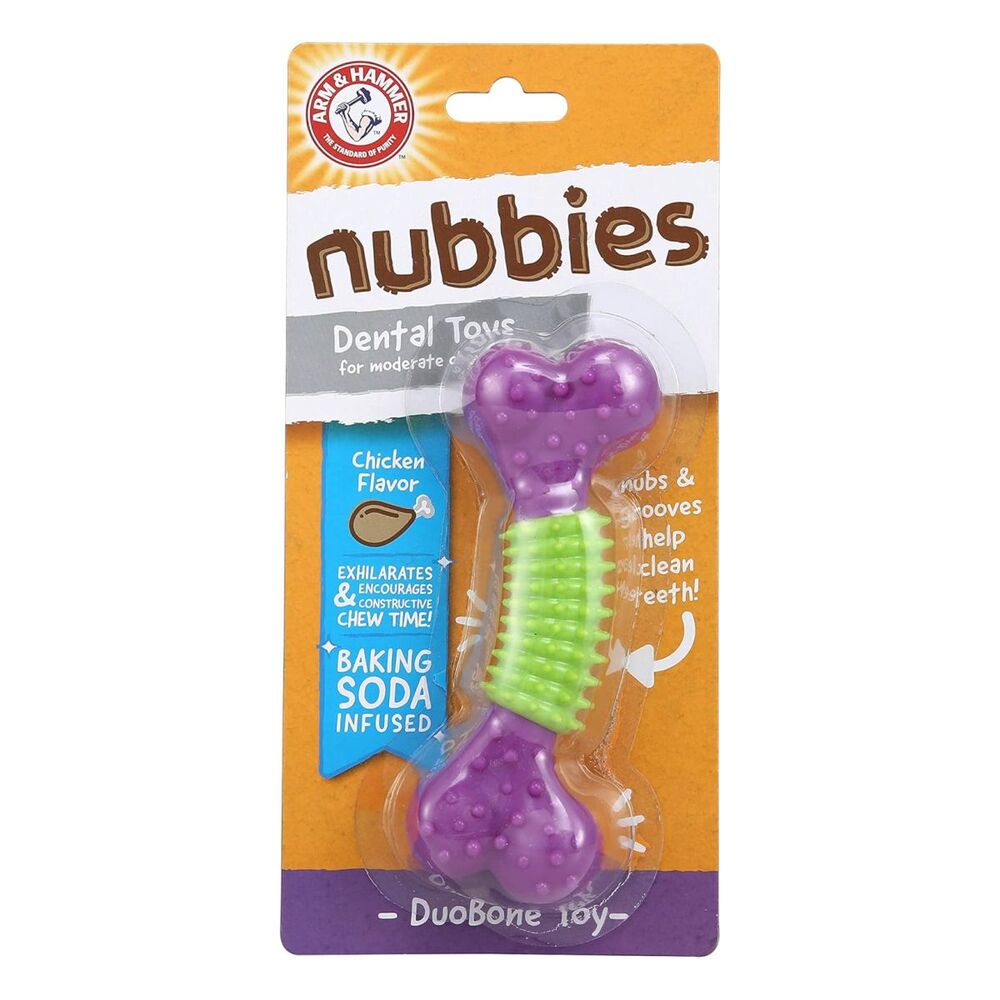 Arm & Hammer Nubbies DuoBone Dental Chew Toy for Dogs, Chicken Flavour image