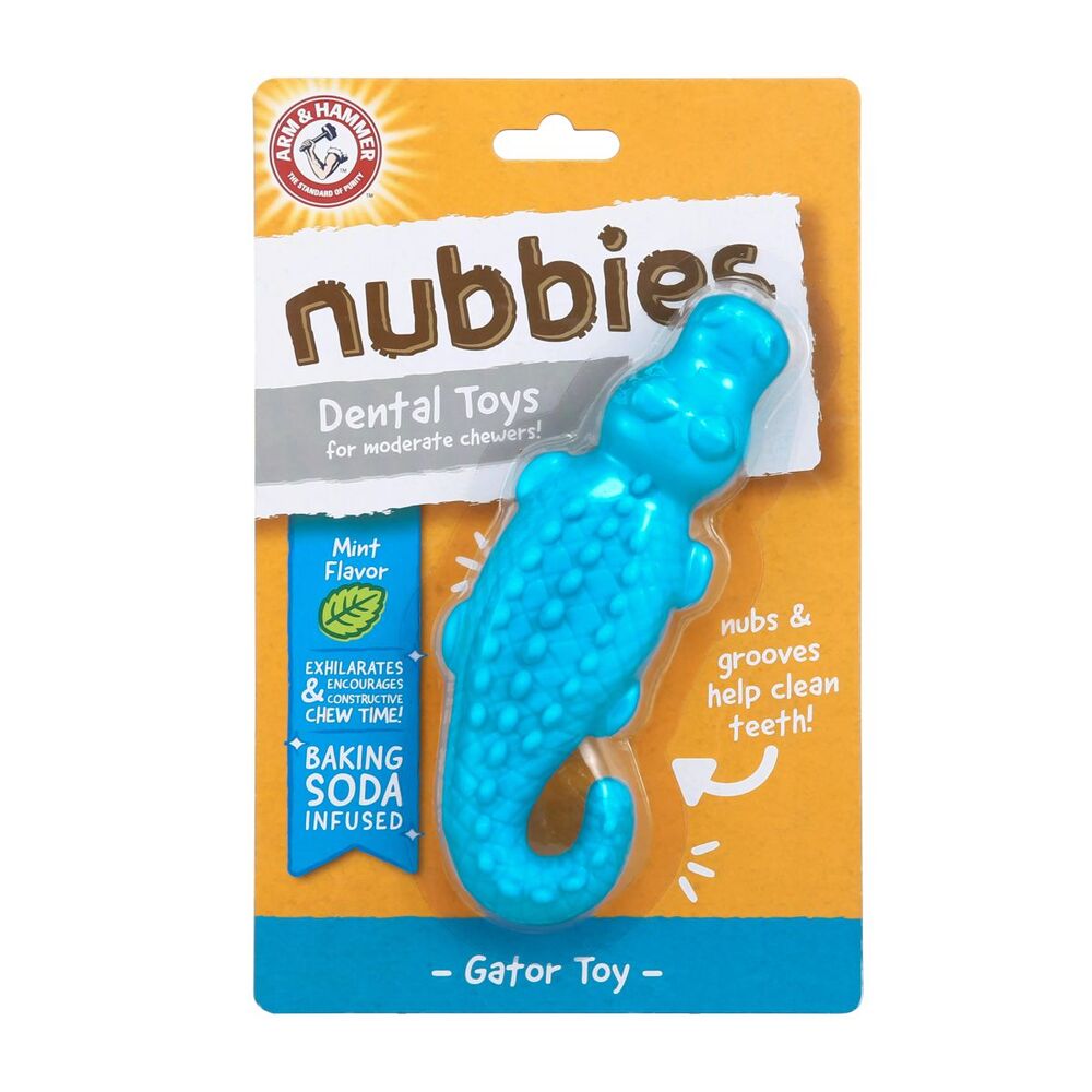 Arm & Hammer Nubbies Gator Dental Toy for Dogs, Mint Flavour image