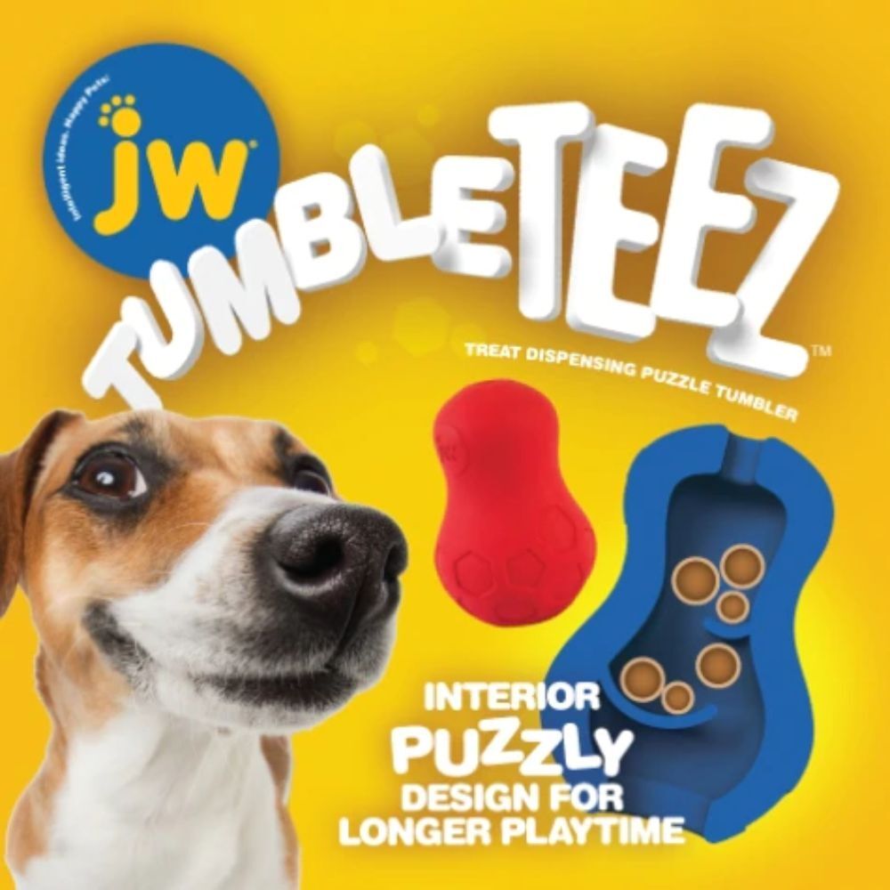 JW Tumble Teez Treat Dispensing Dog Toy S, M, L image