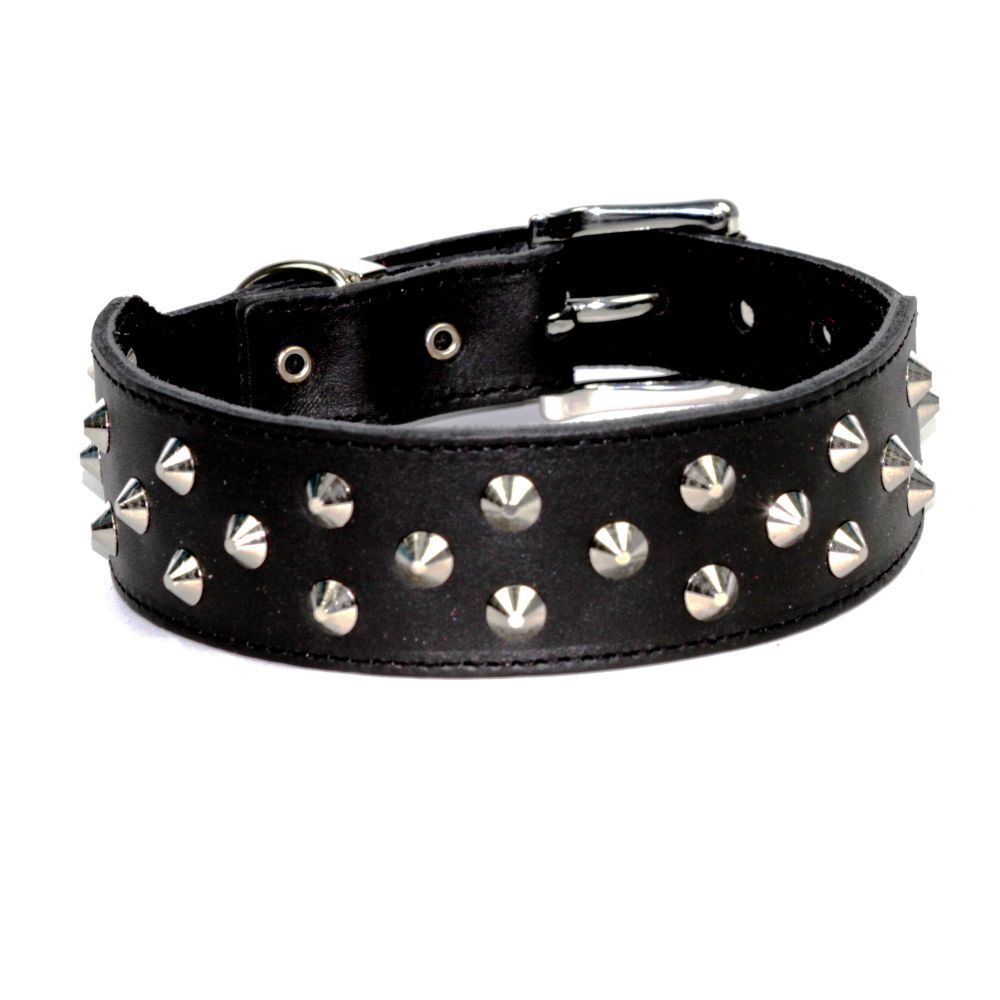 Dogue Stud Muffin Black Leather Dog Collar 30cm - 65cm image