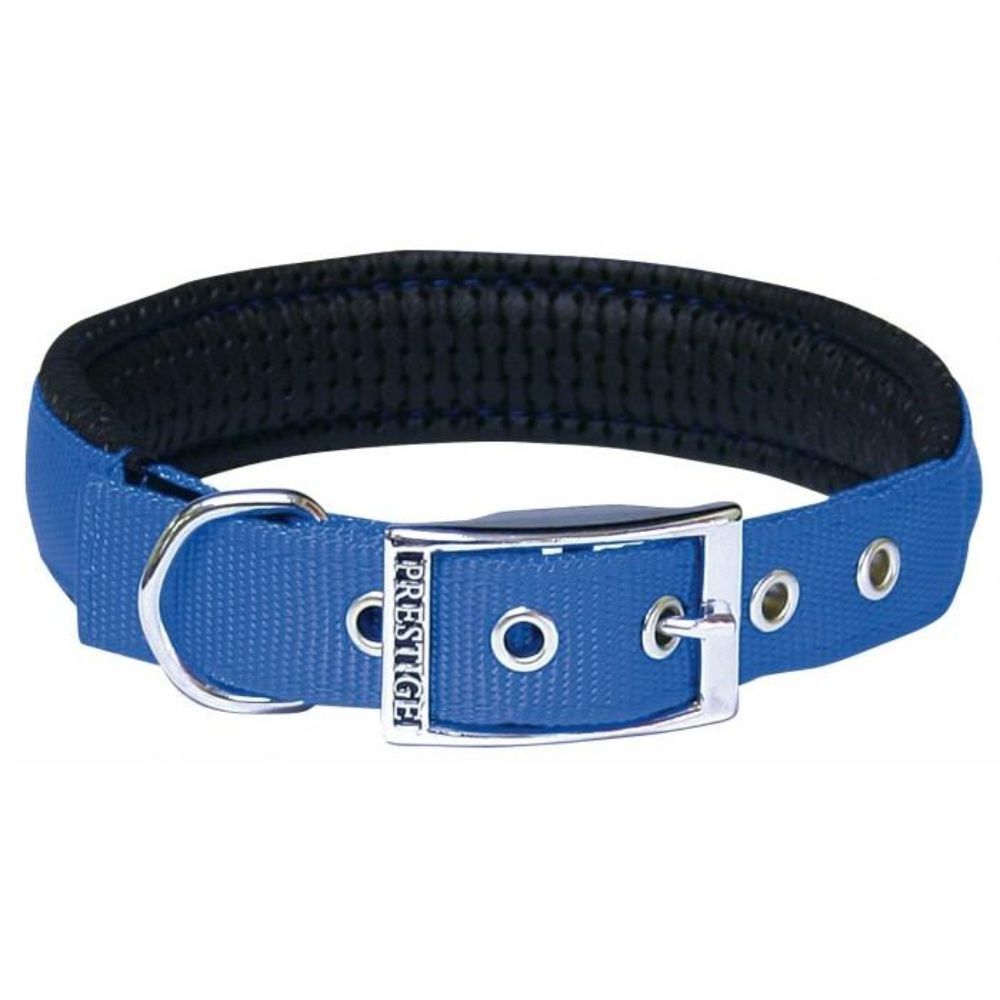Prestige Soft Padded Dog Collar Blue 51cm - 76cm