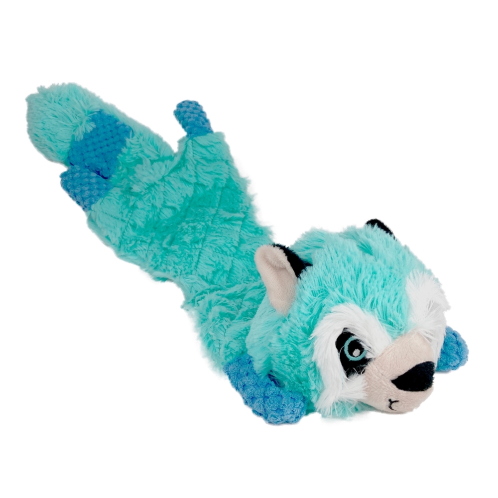 Snuggle Flatties Blue Raccoon Dog Toy