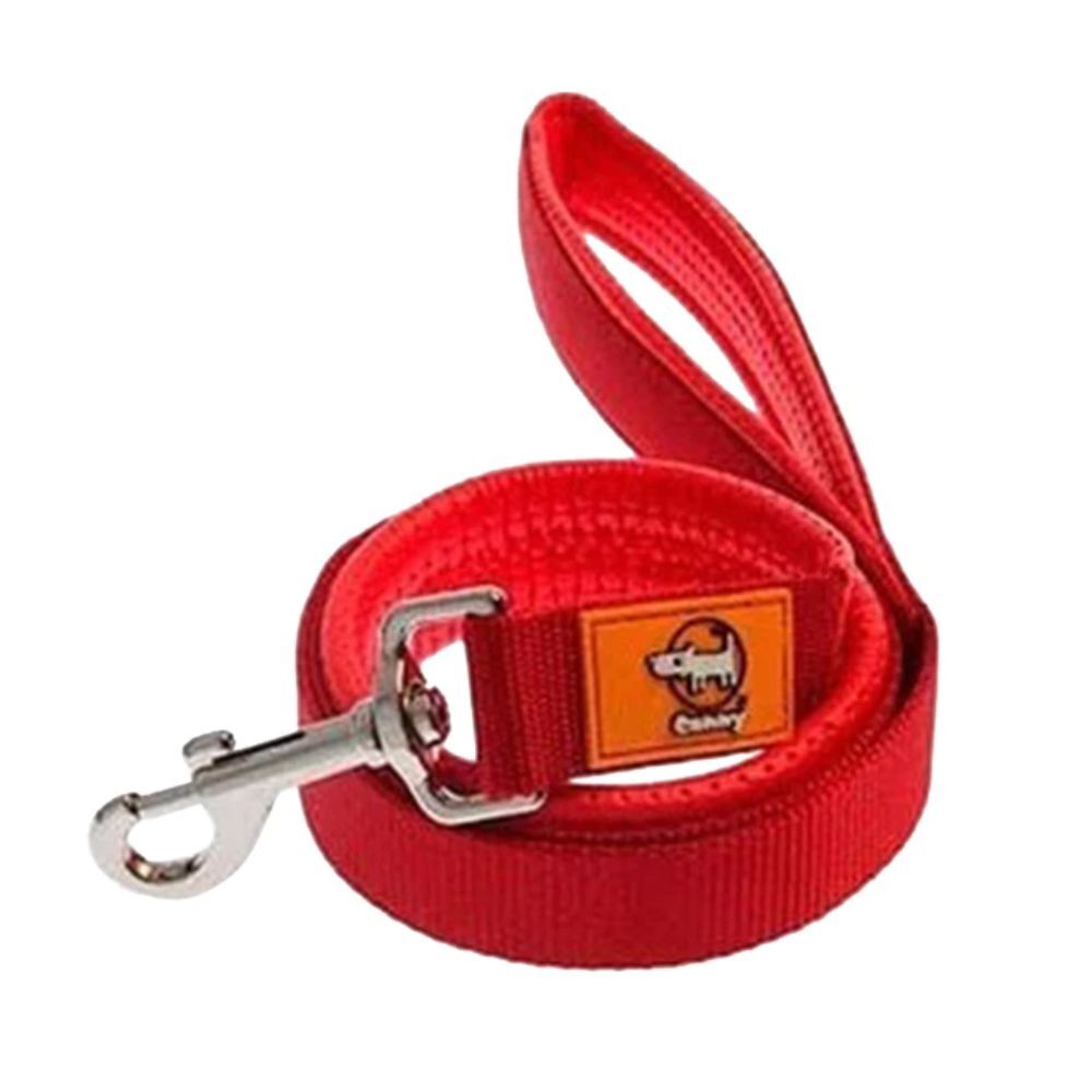 Canny Padded Handle Dog Lead 120cm Red (Small/Medium 15mm)