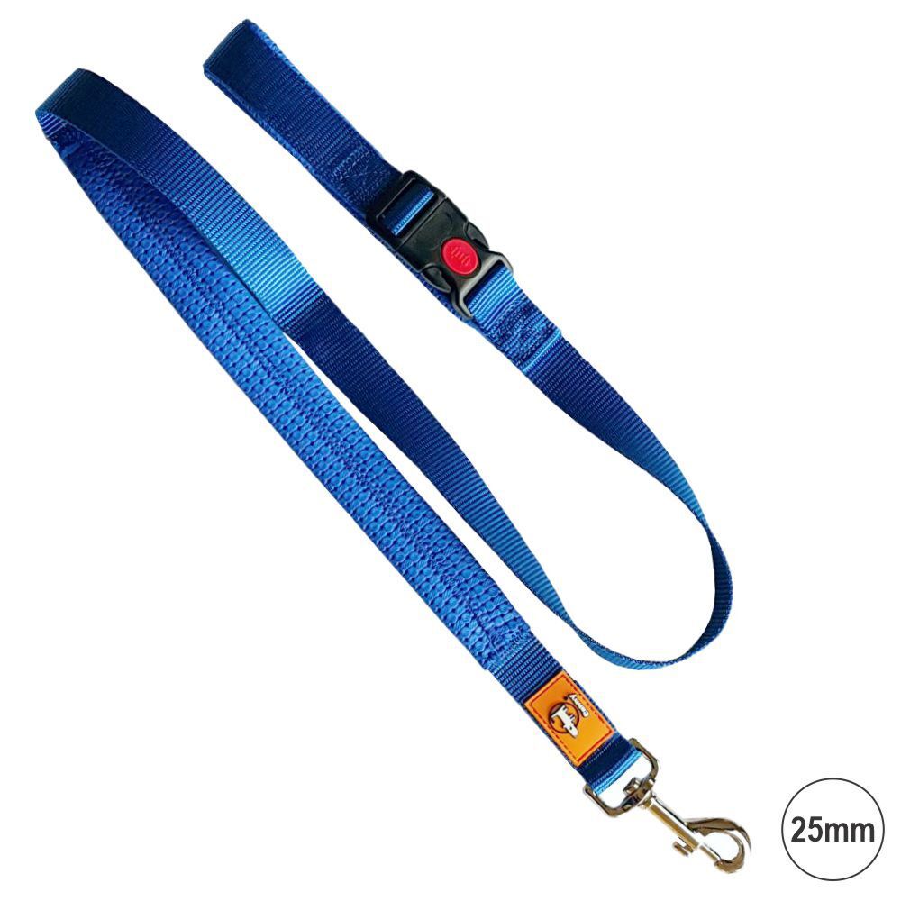 Canny CONNECT Padded Handle Dog Lead 120cm Blue (Medium/Large 25mm)