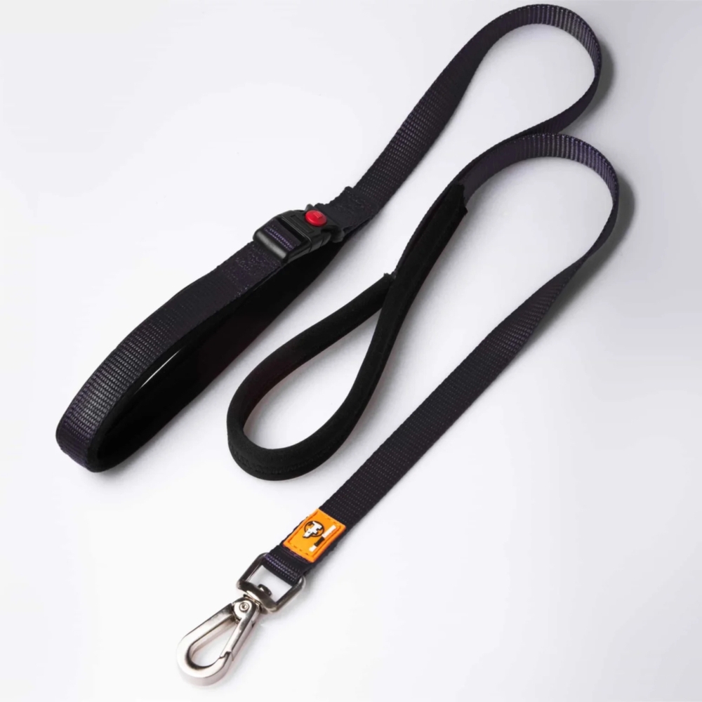 Canny CONNECT Padded Handle Dog Lead 120cm Black (Small/Medium 15mm)