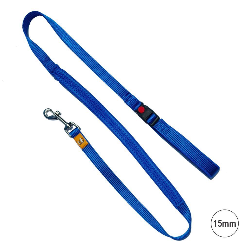 Canny CONNECT Padded Handle Dog Lead 120cm Blue (Small/Medium 15mm)