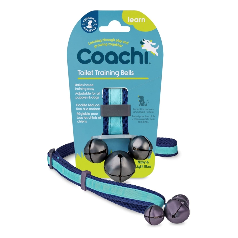 Coachi Toilet Training Bells Blue Dog Toy