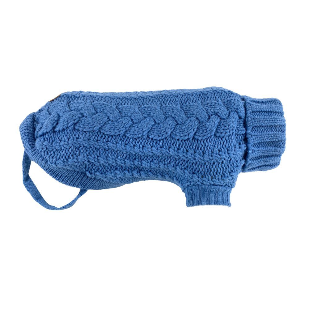 Huskimo French Knit Indigo Blue Dog Jumper (22cm)