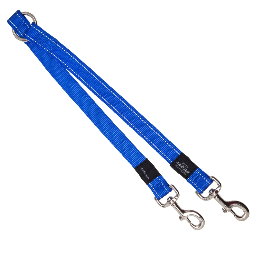 Rogz Double Split Lead Reflective Blue (XLarge)